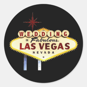 Glow'結婚 S In Fabuous Las Vegas Sticker ラウンドシール