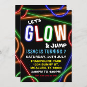Glow and Jump Birthday Invitation 招待状 (正面/裏面)