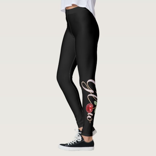 Glow Cherry – Glam Women’s Leggings レギンス (左)