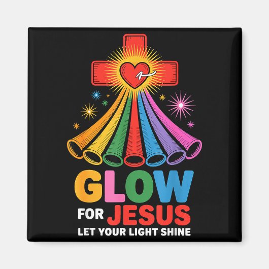 Glow For Jesus Christian Faith マグネット (正面)