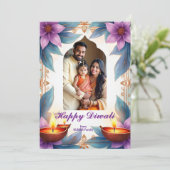 Glow & Gather Diwali Greeting Card 招待状 (スタンド正面)