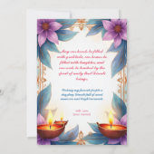 Glow & Gather Diwali Greeting Card 招待状 (裏面)