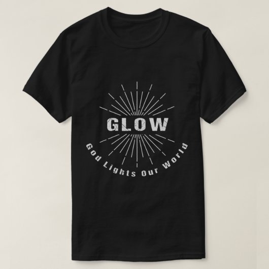 GLOW God Lights Our World Christian頭字語 Tシャツ (デザイン正面)