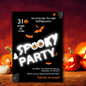 Glow-in-the-Darkスタイル不気味こうもり幽霊ハロウィーン 招待状