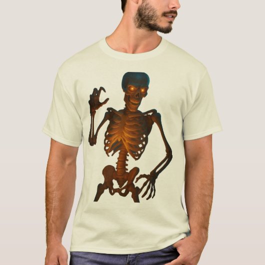 Glow-in-the-Dark Skeleton T-Shirt – ハ不気味ロウ Tシャツ (正面)