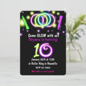 GLOW Lights 10歳の誕生日パーティー 招待状 (スタンド正面)