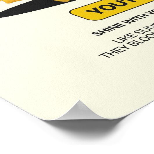 Glow Like Sunflowers – Feminine Empowerment ポスター (角)