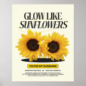 Glow Like Sunflowers – Feminine Empowerment ポスター (正面)
