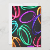 Glow Neon Birthday Partyへの招待 招待状 (裏面)