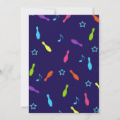 Glow Neon Bowling Birthday Invitation 招待状 (裏面)