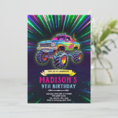Glow neon monster truck invitation 招待状 (スタンド正面)