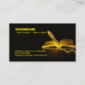 Glow of Knowledge: Pen and Book in the Dark 名刺 (裏面)