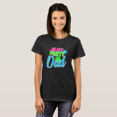 Glow Party Dad 80s Neon Rave Party Matching Family Tシャツ (正面フル)