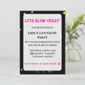 Glow Party Invitation| ティーン/アダルトパーティー 招待状 (スタンド正面)