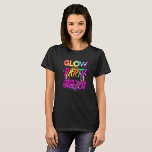 Glow Party Mother in law Paint Splatter Effect Glo Tシャツ (正面フル)
