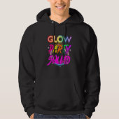 Glow Party Squad Paint Splatter Effect Glow Party パーカ (正面)