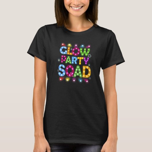 Glow Party Squad Paint Splatter Effect Glow Party  Tシャツ (正面)