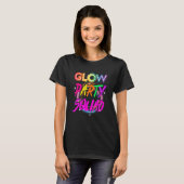 Glow Party Squad Paint Splatter Effect Glow Party Tシャツ (正面フル)