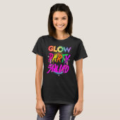 Glow Party Squad Paint Splatter Effect Glow Party Tシャツ (正面フル)