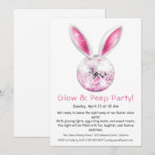 Glow & Peep Party – イースター ディスコ インビテーション (正面/裏面)