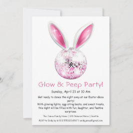 Glow & Peep Party – イースター ディスコ インビテーション