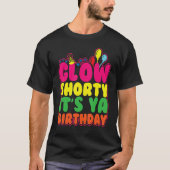 Glow Shorty It's Ya誕生日Let's Glowパーティー80s Tシャツ (正面)