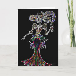 Glow Steampunk Catrina、Dia de los Muertos Card カード