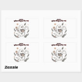 Glow up Love Beyond the Veil – Cute Ghost Mom Art 長方形シール (シート)