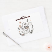 Glow up Love Beyond the Veil – Cute Ghost Mom Art 長方形シール (封筒)