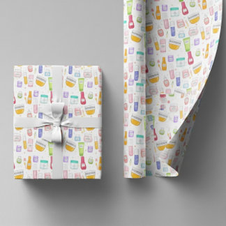 Glow Up Skincare Gift Wrapping Paper Roll ラッピングペーパー
