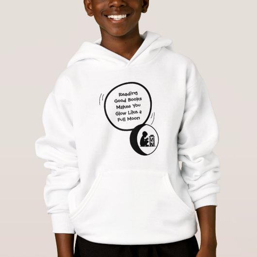 Glow With Books Kids Hoodie (正面)