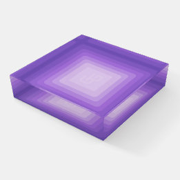 GlowGo正方形の紙の重み(紫) ペーパーウェイト