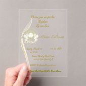  Glowing Angels baptism invitation  アクリル招待状 (インサイチュ (ポータブル))