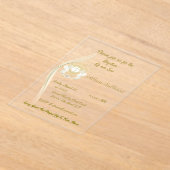  Glowing Angels baptism invitation  アクリル招待状 (レイダウン)