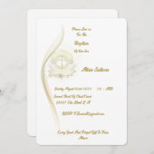 Glowing angels baptism invitation 招待状 (正面/裏面)