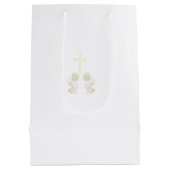 Glowing angels baptism  medium gift bags  ミディアムペーパーバッグ (裏面)