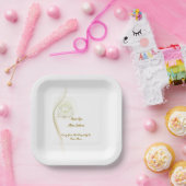 Glowing angels baptism  paper plates  ペーパープレート (パーティー)