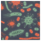 Glowing Bacteria Microorganism green red ファブリック (クローズアップ)