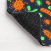 Glowing Bacteria Microorganism toxic orange green マウスパッド (コーナー)