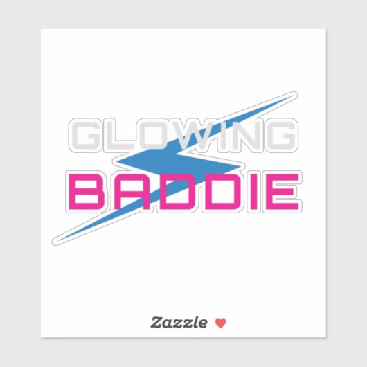 Glowing Baddie Neon Aesthetic シール (シート)