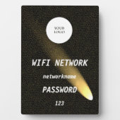 Glowing Black Leather Share Wifi Network フォトプラーク (正面)