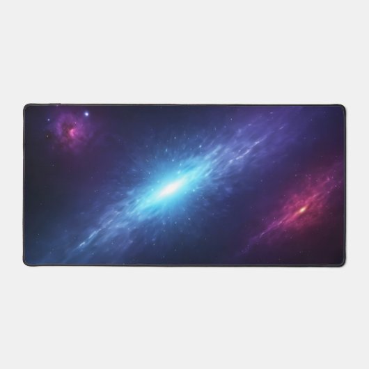 Glowing Blue Supernova Deep Space Nebula デスクマット (正面)