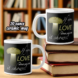 Glowing Ceramic Solar Mushroom Inspiration ジャンボコーヒーマグカップ