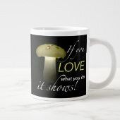 Glowing Ceramic Solar Mushroom Inspiration ジャンボコーヒーマグカップ (右)