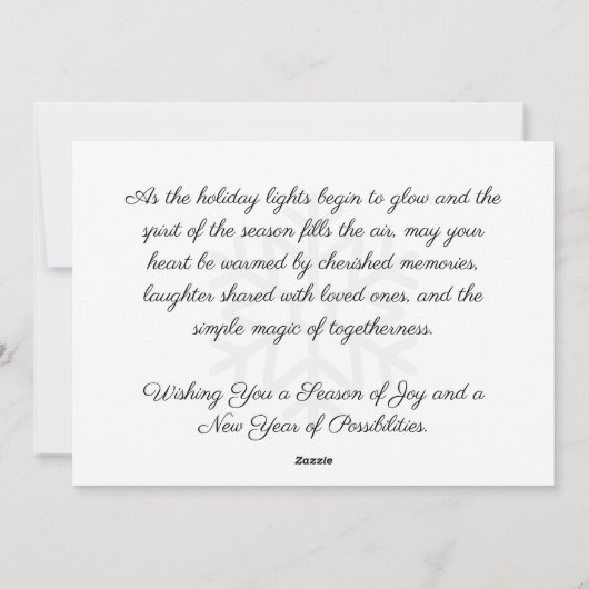 Glowing Christmas シーズンカード (裏面)