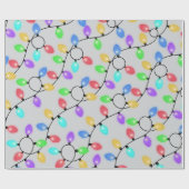 Glowing Christmas Lightbulbs  ラッピングペーパー (フラット)