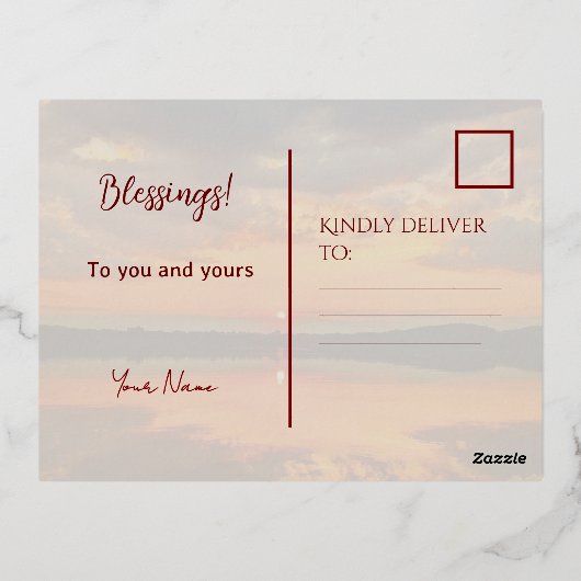 Glowing Clouds 箔シーズンポストカード (裏面)