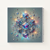 Glowing Cubes & Molecular Grid Design ノートブック (裏面)