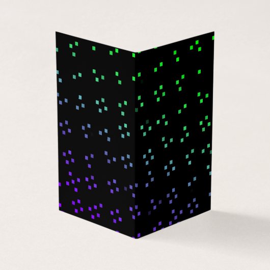 glowing dark pixel dots or squares pattern art 名刺 (外部)