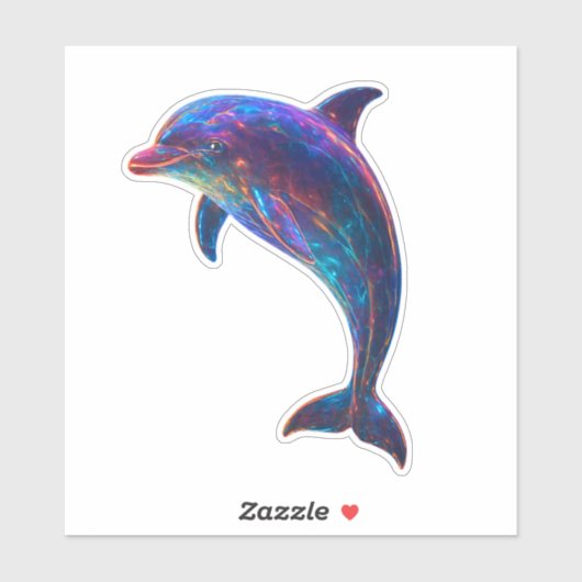 Glowing Dolphin Art  シール (シート)